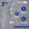 Душевая стойка WasserKRAFT A185.257.155.WM белый матовый