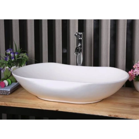 Раковина-чаша CeramaLux 9175 66x42 см, накладная, белый