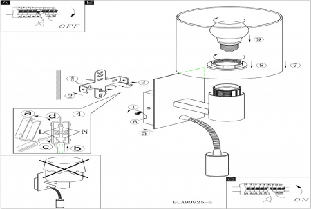 Бра с подсветкой Eglo Pasteri 96479
