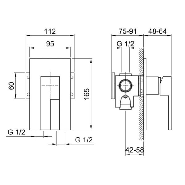 Смеситель для душа Fantini AR/38 38 02 E263SB