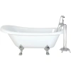 Акриловая ванна Ceruttispa Classic CT9323 157x77 см, отдельностоящая, белый