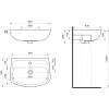 Раковина Santek Лонги 1WH501756 60,5x42 см, подвесная, белый