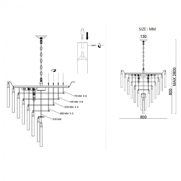 Подвесная люстра Imperiumloft Eich 40,1594