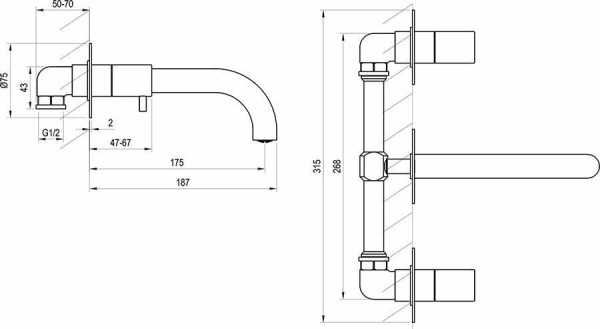 Смеситель для раковины Ravak Espirit X070313 графит матовый