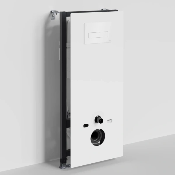 Инсталляция для унитаза WasserKRAFT Abens 20 20TLT.010.ME.WH.WH03 с кнопкой смыва, белый