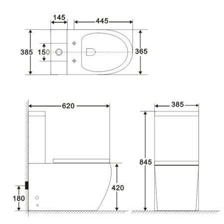 Унитаз BelBagno Amanda BB051CPR/BB051SC с сиденьем