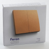 Выключатель беспроводной двухклавишный Feron Tm 82 41726