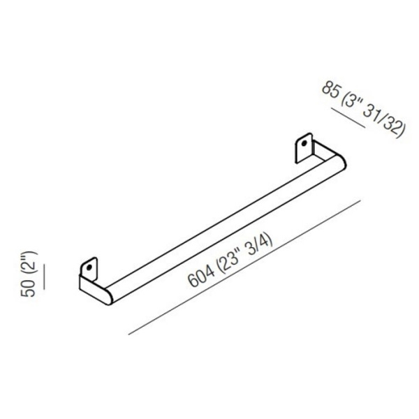 Полотенцедержатель Agape Mach 2 AMC20933E черный