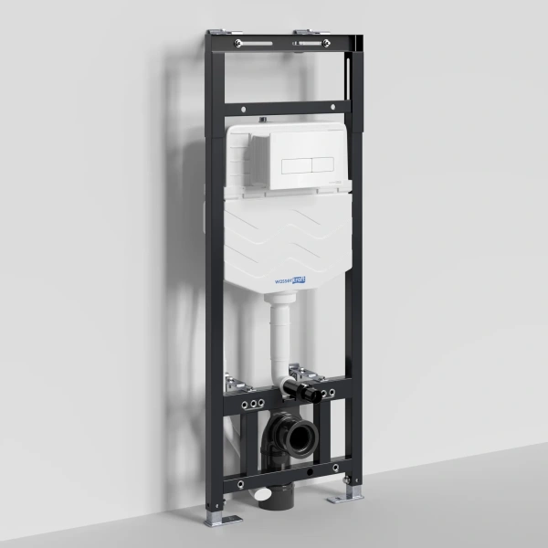 Инсталляция для унитаза WasserKRAFT Alme 15 15TLT.010.ME.WH03 с кнопкой смыва, белый