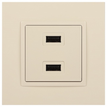 Розетка 2хUSB type A без рамки Эра Эра Elegance 14-4110-02