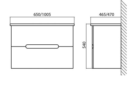Раковина BelBagno SOFT-650 13065-KL