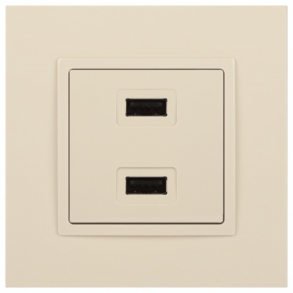 Розетка 2хUSB type A без рамки Эра Эра Elegance 14-4110-02