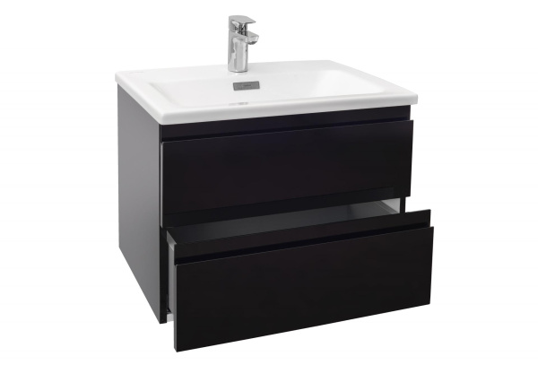 Тумба под раковину 60 см Jacob Delafon Madeleine EB2052-J52 блестящий чёрный
