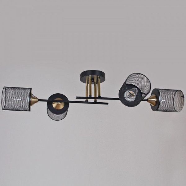 Люстра на штанге Reluce  38460-0.3-04 BK+COPPER