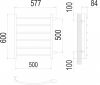 Полотенцесушитель водяной Terminus Классик П6 500х600 бп500 4670078530219