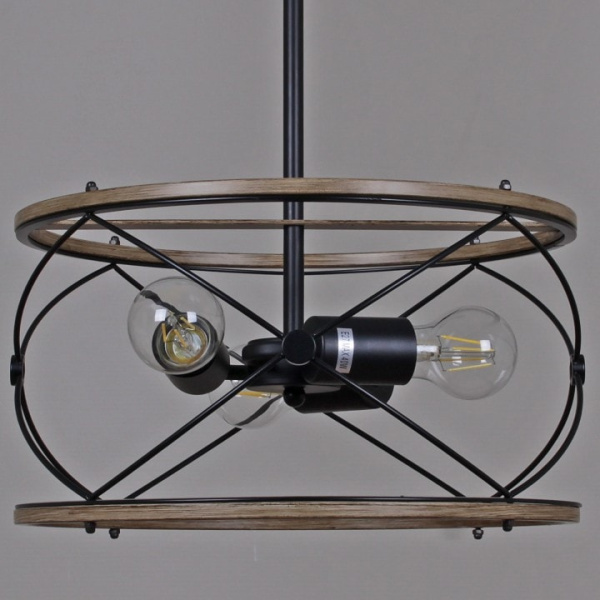 Подвесная люстра ILLUMICO WOOD IL1008-3P-05 BK WOOD