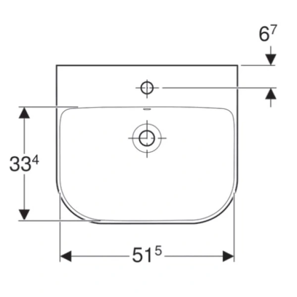 Раковина 55x48 см Geberit Smyle 500.227.01.1