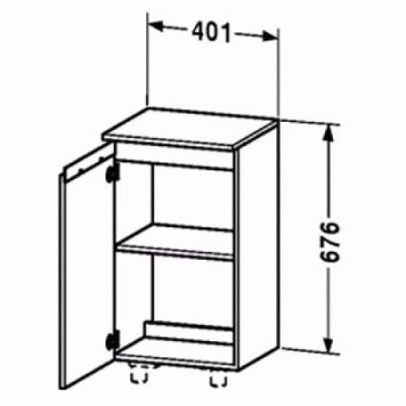 Тумба Duravit D-CODE 9662 белая