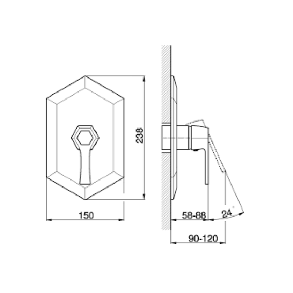 Смеситель для душа Cisal Cherie CH0030007C золото