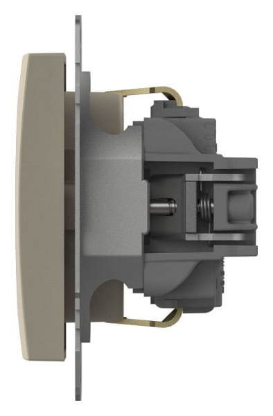 Розетка с заземлением и со шторкой без рамки Elbi Eleсtriс Zena Vega 609-010300-243