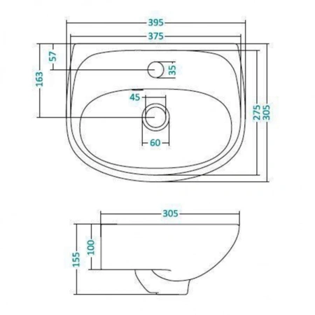 Раковина Анимо 40 см Santek 1WH110490