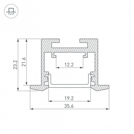Профиль встраиваемый Arlight SL-LINE 033738