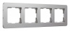 Рамка на 4 поста Werkel Platinum (алюминий) W0042606