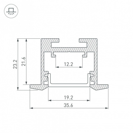 Профиль встраиваемый Arlight SL-LINE 043117