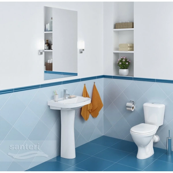 Унитаз-компакт Santeri Pro 1.P215.5.S00.00B.F (4640009670727) с сиденьем, белый