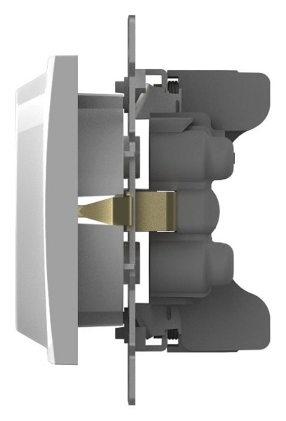 Розетка двойная с заземлением без рамки Elbi Eleсtriс Zena Vega 609-015600-907