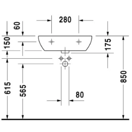 Раковина 55x43 см Duravit D-Code Med 23115500002