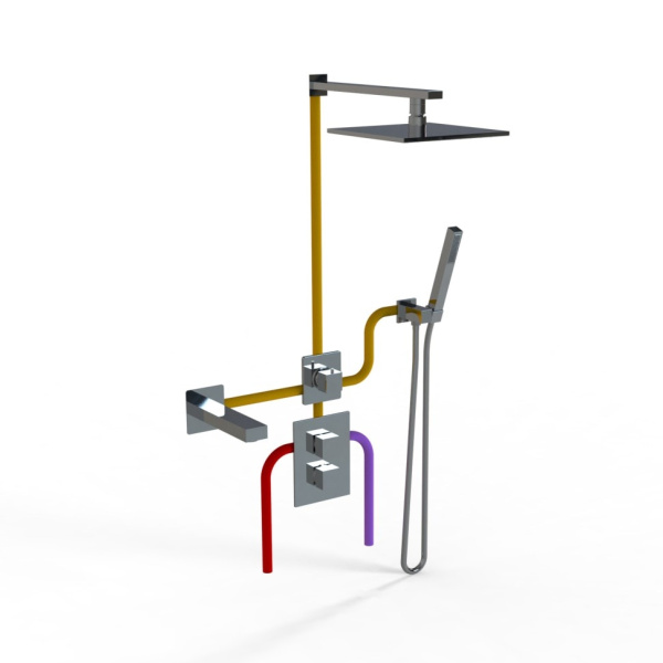 Душевой комплект Paini Grazia 21CRSET36911THSHBATH