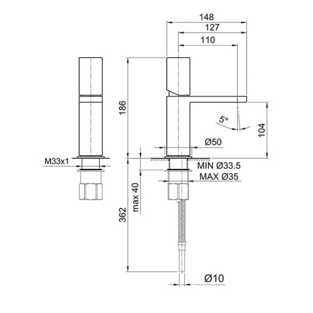 Смеситель для раковины Fantini Milano 31 02 3004WF