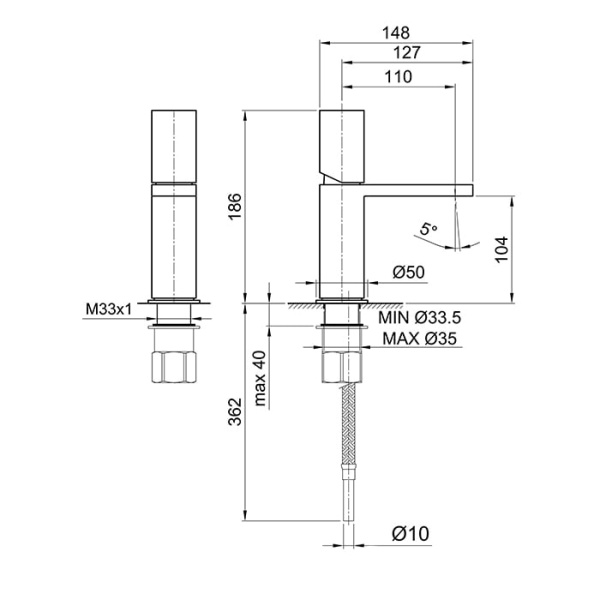 Смеситель для раковины Fantini Milano 31 02 3004WF