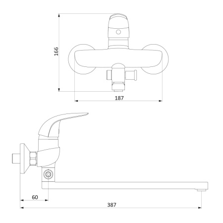 Смеситель для ванны и душа Damixa Eclipse 319500001