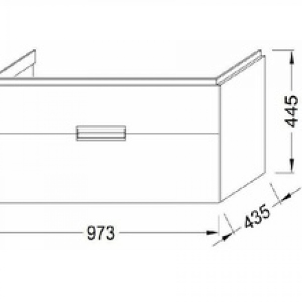 Тумба под раковину 100 см Jacob Delafon Reve EB1136-R-N22 красный винил