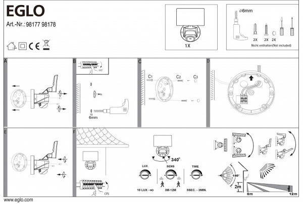 Светильник на штанге Eglo Pagino 98178