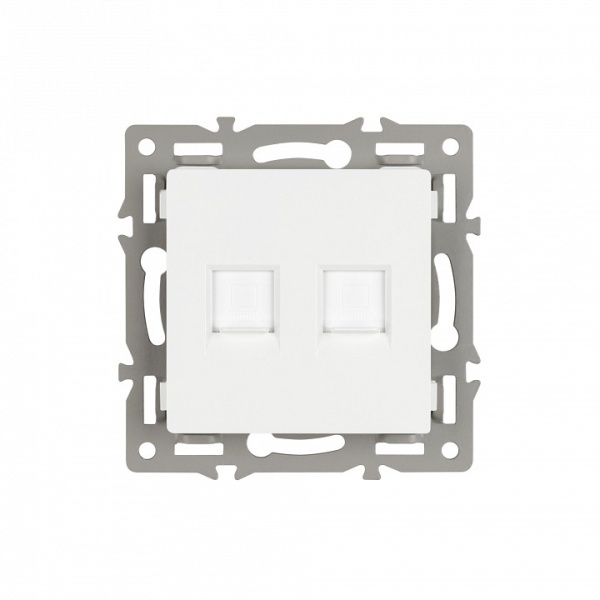 Розетка двойная RJ-12 и Ethernet RJ-45, без рамки Arlight SCT 045336