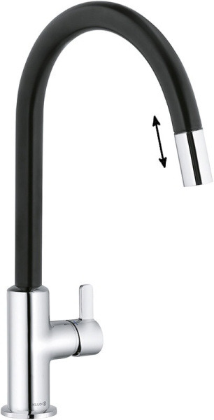 Смеситель для кухни Kludi Bingo Star XS 468518778 хром/черный матовый