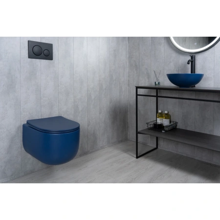 Раковина-чаша GID 9081bum 36x36 см, накладная, синий матовый