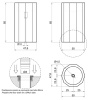 Раковина Antonio Lupi Vitreo 50 VITREO Fume/cr дым