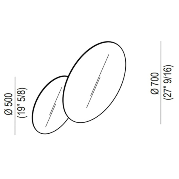 Зеркало Agape Dot line 50x70 ASPE038