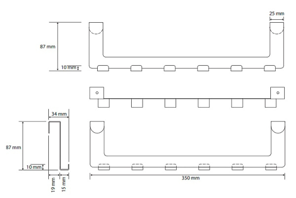 Вешалка Bemeta Dark 101106230