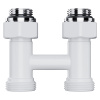 Узел нижнего подключения Royal Thermo Design прямой 1/2"х3/4" EK (белый)