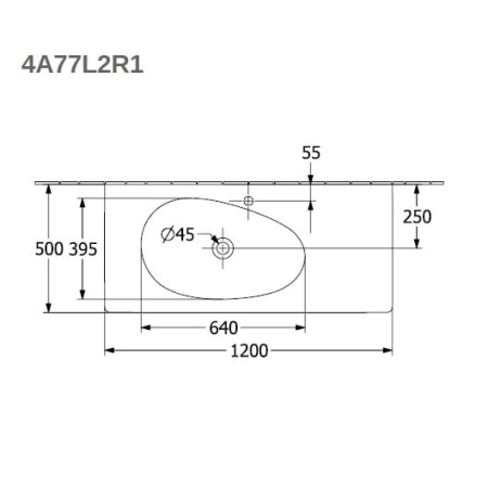 Раковина Villeroy&Boch Anta 120 4A77L2R1 альпийский белый