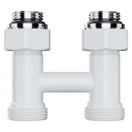 Узел нижнего подключения Royal Thermo Design прямой 1/2"х3/4" EK (белый)