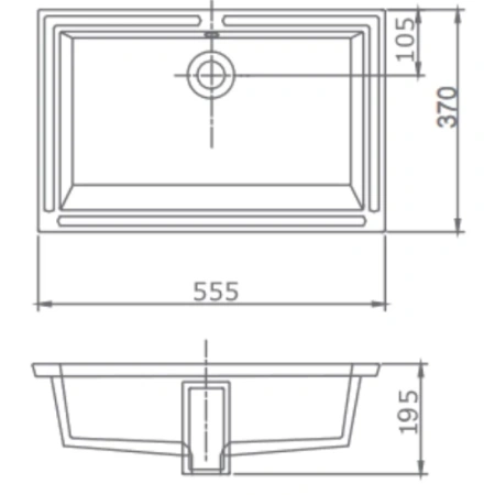 Раковина 55,5x37 см SSWW CL3063