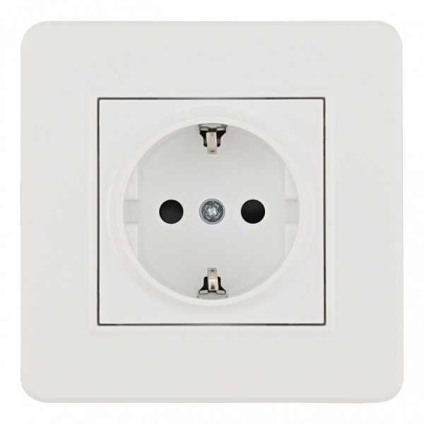 Розетка с заземлением и со шторкой Arte Milano SET16-1 SET16-1-40-1 white