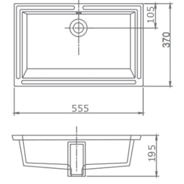 Раковина 55,5x37 см SSWW CL3063