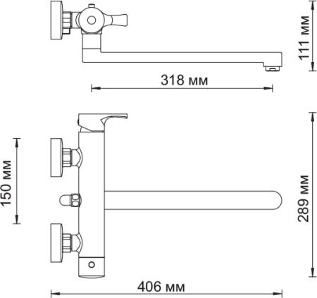 Смеситель для ванны WasserKRAFT Berkel 4802L